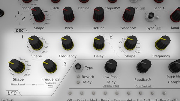 Control panel LFO section