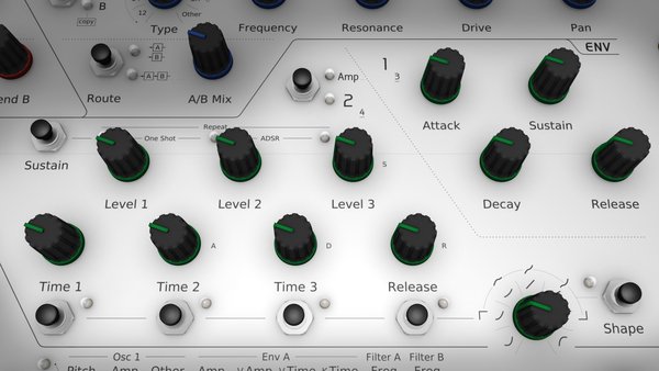 Control panel envelope section