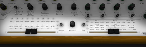 Control panel modulation section